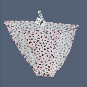 PINK Victoria's Secret Floral Print Panties Size XL